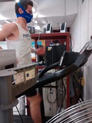 Running on Treadmill with mask